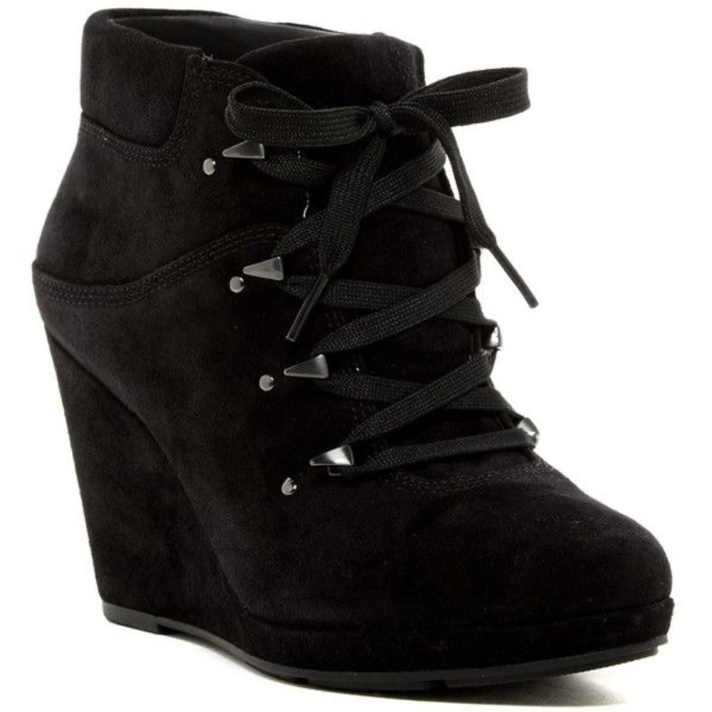 Via Spiga Black Dekel Wedge Bootie